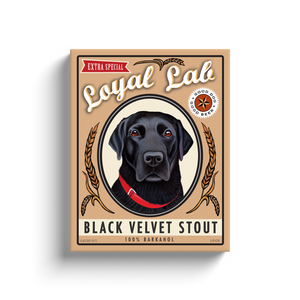 Black Velvet Stout Pets | Labrador Retriever Black | Retro Pets Art